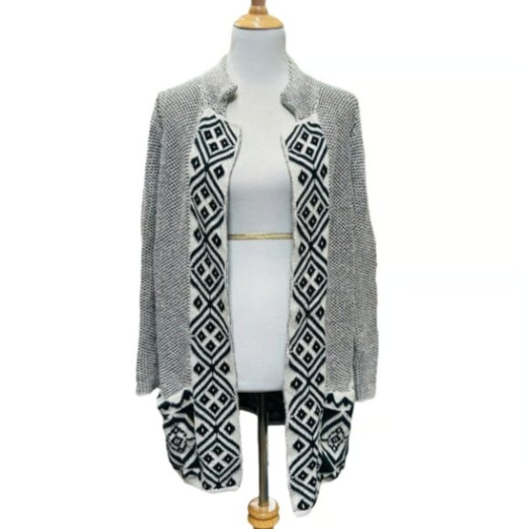 Old Navy Jacquard open front Cardi coat M - Picture 1 of 6